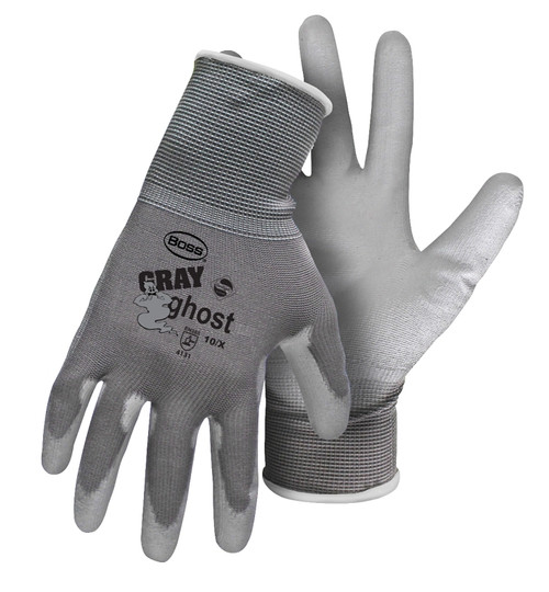 BOSS 3000-XL Work Gloves, XL, Knit Wrist Cuff, Nylon, Gray [SKU: ORG7388523]