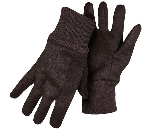 BOSS 4020-2 Regular Weight Work Gloves, Unisex, L, Knit Wrist Cuff, Jersey, Brown [SKU: ORG5447545]