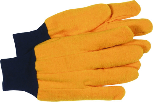 BOSS 4037 Clute-Cut Chore Gloves, L, Straight Thumb, Knit Wrist Cuff, Cotton/Polyester, Yellow [SKU: ORG3250669]