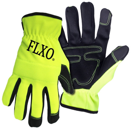 BOSS 901L Mechanic Gloves, Men's, L, Open Cuff, Synthetic Leather, Black/Green [SKU: ORG0968701]