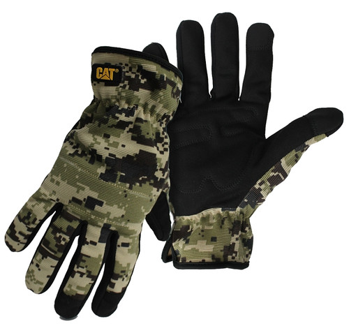 Cat CAT012270L Utility Gloves, Men's, L, Open Cuff, Spandex, Camouflage [SKU: ORG3220308]