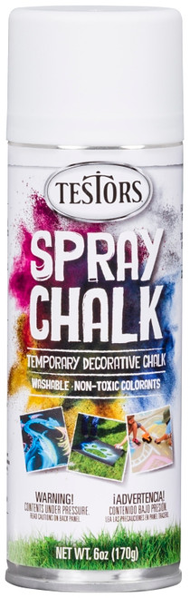 TESTORS 307587 Spray Chalk, Flat, Matte, White, 6 oz, Aerosol Can [SKU: ORG2772937]