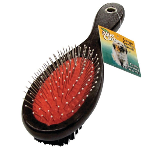 Aloe Care 06408 Pin and Bristle Brush Combo, Large, Fiber, Dog [SKU: ORG1867456]