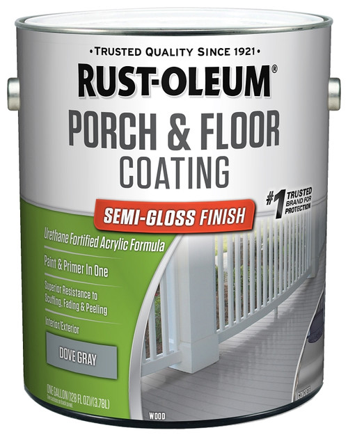 RUST-OLEUM 320419 Porch and Floor Coating, Semi-Gloss, Dove Gray, Liquid [SKU: ORG8701104]