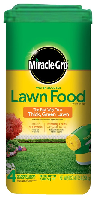 Miracle-Gro 1001834 Water Soluble Lawn Food, 5 lb Box, Granular, 36-0-6 N-P-K Ratio [SKU: ORG7379688]