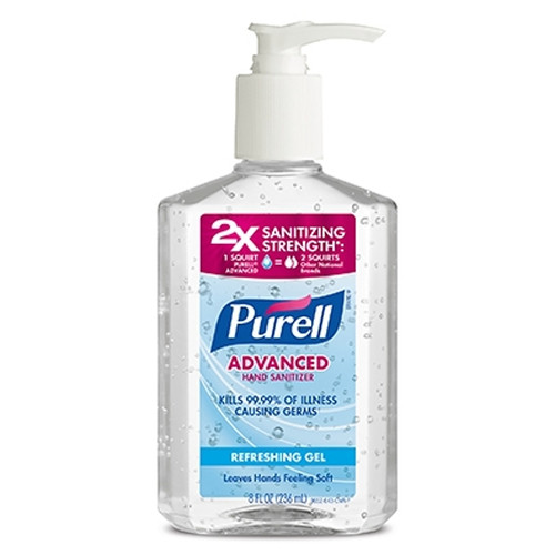 PURELL 4102-12-S Advanced Hand Sanitizer, Citrus, Clear, 8 oz Pump Bottle [SKU: ORG5369913]