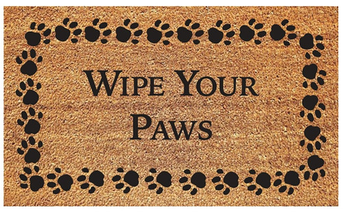 DeCoir 77FLWYP830 Non-Slip Door Mat, 18 in L, 30 in W, Black/Tan [SKU: ORG0815019]