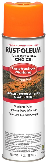 Industrial Choice M1400 System 331781 Construction Marking Paint, Fluorescent Red/Orange, 17 oz, Aerosol Can [SKU: ORG1193200]