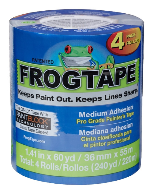 FrogTape 104956 Pro Grade Painter's Tape, 60 yd L, 1.41 in W, Blue [SKU: ORG3256864]