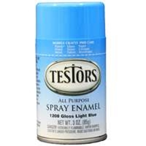 TESTORS 1208T Enamel Spray Paint, Gloss, Light Blue, 3 oz [SKU: ORG5694690]