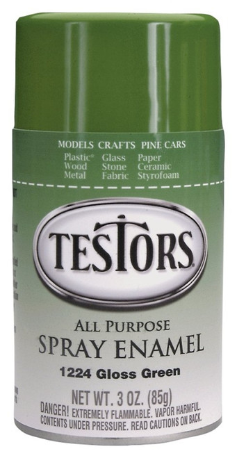 TESTORS 1224T Enamel Spray Paint, Gloss, Green, 3 oz [SKU: ORG0981118]