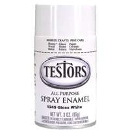 TESTORS 1245T Craft Paint, Gloss, White, 3 oz, Bottle [SKU: ORG6201370]