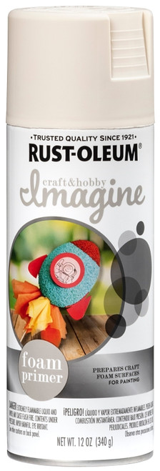 RUST-OLEUM Imagine Craft & Hobby 345657 Foam Primer, White, 12 oz [SKU: ORG2429876]