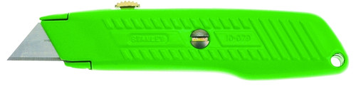 STANLEY 10-179 Utility Knife, 2-7/16 in L Blade, 3 in W Blade, HCS Blade, Contour-Grip Handle, Green Handle [SKU: ORG6794044]