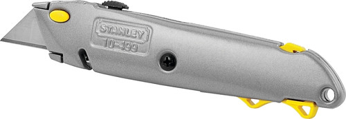 STANLEY 10-499 Utility Knife, 2-7/16 in L Blade, 3 in W Blade, HCS Blade, Straight Handle, Gray Handle [SKU: ORG6479760]