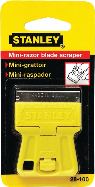 STANLEY 28-100 Razor Blade Scraper, 1-1/2 in W Blade, Single-Edge Blade, HCS Blade, Plastic Handle, 1-13/16 in OAL [SKU: ORG7419062]