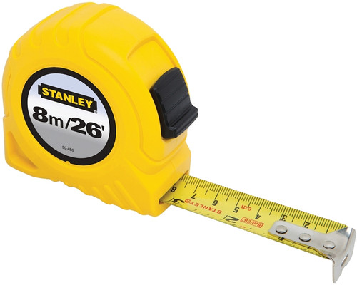 STANLEY 30-456 Measuring Tape, 26 ft L Blade, 1 in W Blade, Steel Blade, ABS Case, Yellow Case [SKU: ORG7771694]