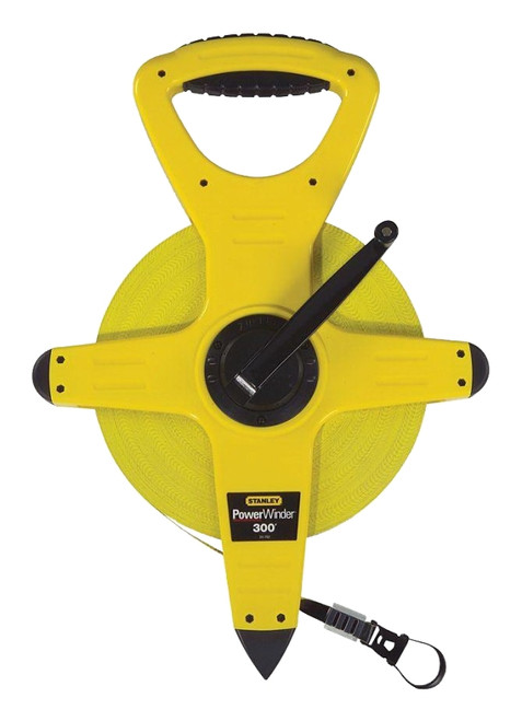 STANLEY 34-762 Measuring Tape, 300 ft L Blade, 1/2 in W Blade, Fiberglass Blade, ABS Case, Black/Yellow Case [SKU: ORG7010721]