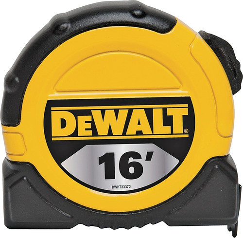DeWALT DWHT36105/33372 Tape Measure, 16 ft L Blade, 1-1/4 in W Blade, Steel Blade, ABS Case, Black/Yellow Case [SKU: ORG6848006]