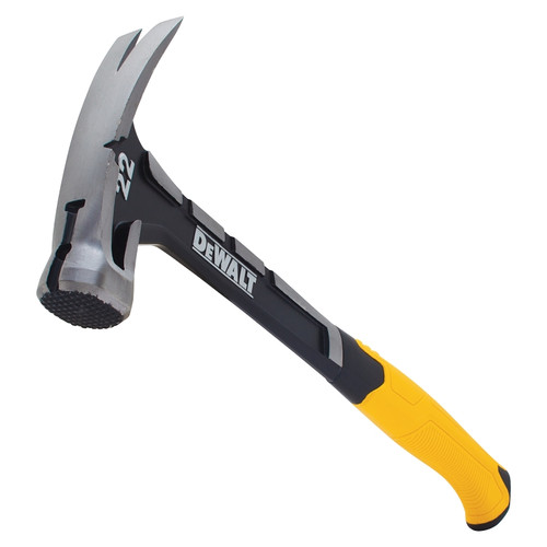 DeWALT DWHT51064 Nailing Hammer, 22 oz Head, Checkered, Rip Claw Head, Steel Head, 16 in OAL [SKU: ORG5893912]