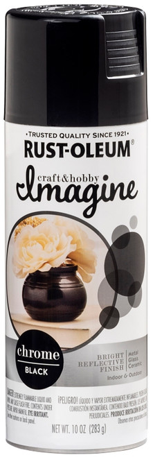 RUST-OLEUM Imagine Craft & Hobby 353333 Spray Paint, Chrome, Black, 10 oz, Aerosol Can [SKU: ORG2430205]