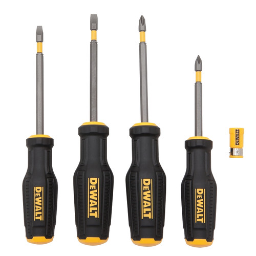 DeWALT MAX FIT Series DWHT62054 Screwdriver Set, 4-Piece, Specifications: Ergonomic Handle [SKU: ORG5900568]