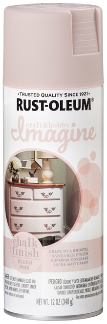 RUST-OLEUM Imagine Craft & Hobby 353563 Spray Paint, Chalk, Blush Pink, 12 oz, Can [SKU: ORG2430262]