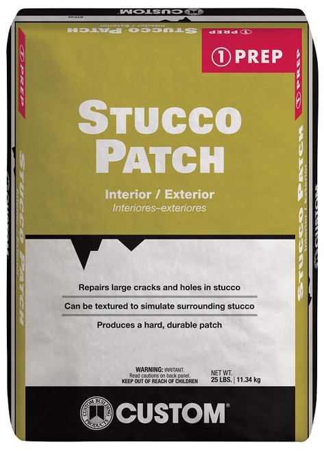 CUSTOM STP25 Stucco Patch, White, 25 lb Bag [SKU: ORG2723948]