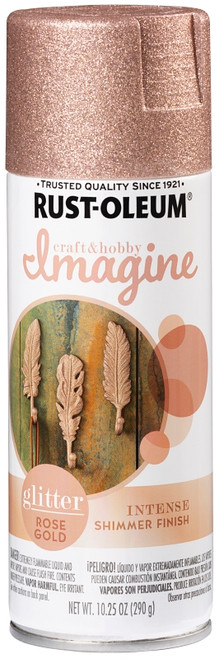 RUST-OLEUM Imagine Craft & Hobby 354068 Spray Paint, Glitter, Rose Gold, 10.25 oz, Can [SKU: ORG2430494]