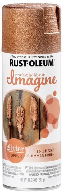 RUST-OLEUM Imagine Craft & Hobby 354074 Spray Paint, Glitter, Copper, 10.25 oz, Can [SKU: ORG2430551]