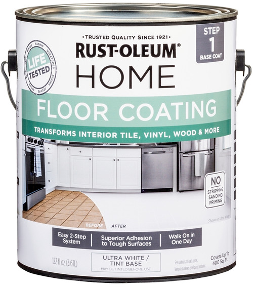 RUST-OLEUM 357671 Floor Coating, Ultra White, 1 gal [SKU: ORG7607690]