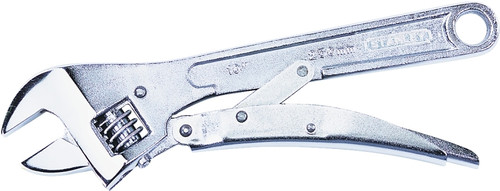 STANLEY 85-610 Adjustable Wrench, 10 in OAL, 1-1/4 in Jaw, Steel, Chrome, Plain-Grip Handle [SKU: ORG6427199]