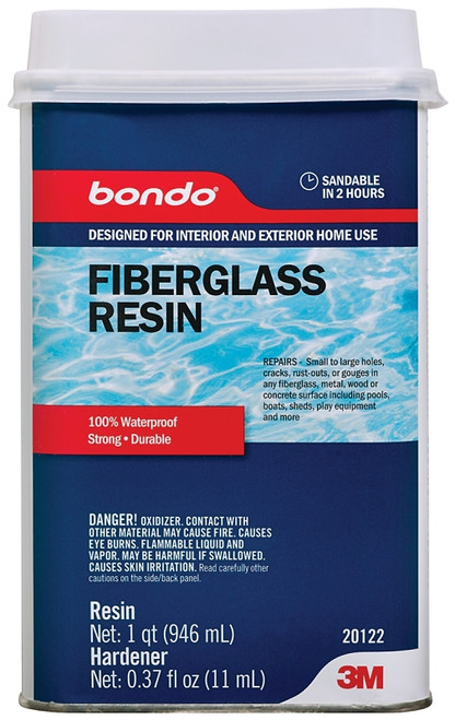 3M 20122 Fiberglass Resin, Clear, 1 qt Can [SKU: ORG2186757]