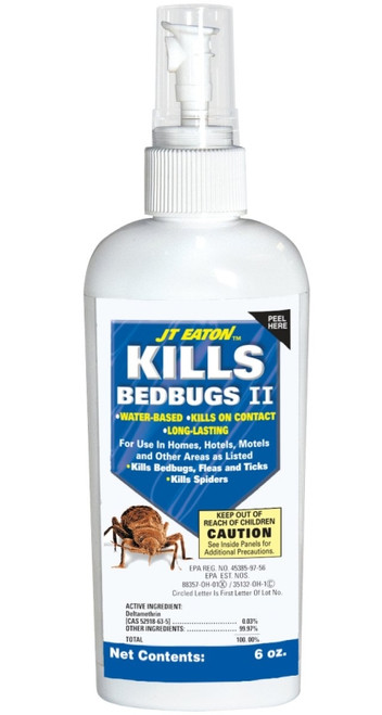 J.T. EATON 207-W6Z Bed Bug Insecticide, Liquid, Spray Application, 6 oz Bottle [SKU: ORG0711861]