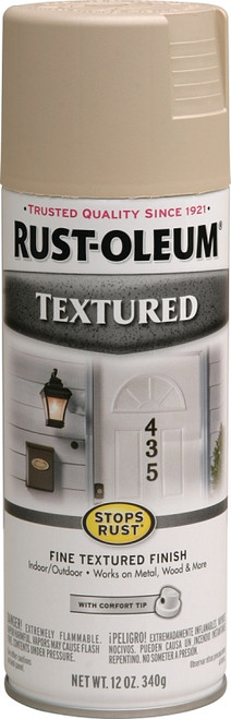 RUST-OLEUM STOPS RUST 7223830 Textured Spray Sandstone, Solvent-Like, Sandstone, 12 oz, Aerosol Can [SKU: ORG6183487]