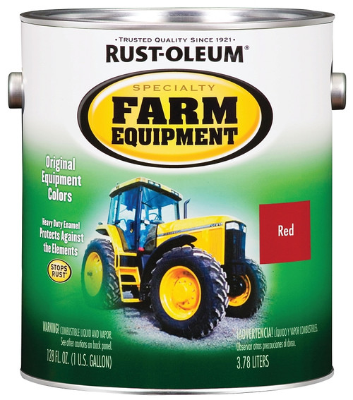 RUST-OLEUM SPECIALTY 7466402 Farm Equipment Enamel, International Red, 1 gal Can [SKU: ORG8570525]