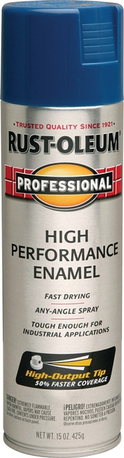 RUST-OLEUM 7527838 High Performance Enamel Spray Paint, Gloss, Royal Blue, 15 oz, Aerosol Can [SKU: ORG6750285]