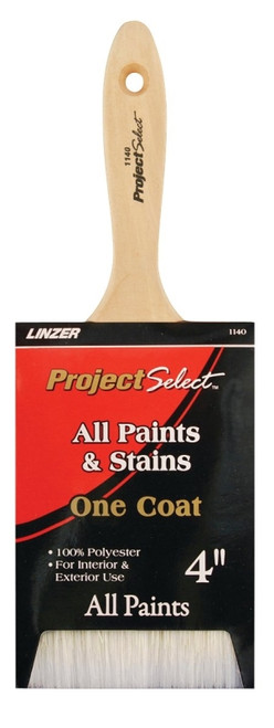 Linzer WC 1140-4 Paint Brush, 4 in W, 3-3/4 in L Bristle, Varnish Handle [SKU: ORG1021666]