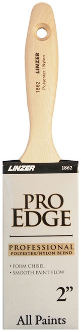 Linzer 1862-2 Paint Brush, 2 in W, 2-3/4 in L Bristle, Nylon/Polyester Bristle, Beaver Tail Handle [SKU: ORG6007553]