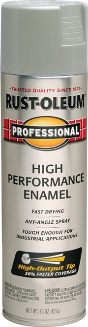 RUST-OLEUM 7581838 High Performance Enamel Spray Paint, Gloss, Light Machine Gray, 15 oz, Aerosol Can [SKU: ORG6750426]