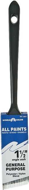 Linzer WC 2851-1.5 Paint Brush, 1-1/2 in W, 2-1/4 in L Bristle, Nylon/Polyester Bristle, Sash Handle [SKU: ORG6177695]