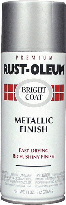 RUST-OLEUM STOPS RUST 7715830 Bright Coat Spray Paint, Metallic, Aluminum, 11 oz, Aerosol Can [SKU: ORG2553352]