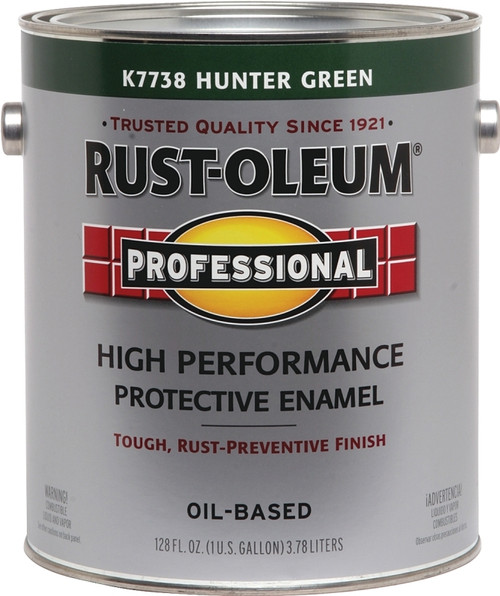 RUST-OLEUM PROFESSIONAL K7738402 Protective Enamel, Gloss, Hunter Green, 1 gal Can [SKU: ORG8318446]