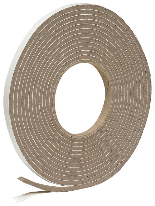 Frost King V443BH Foam Tape, 3/8 in W, 17 ft L, 3/16 in Thick, Vinyl, Brown [SKU: ORG4272985]