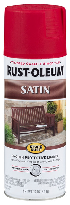 RUST-OLEUM STOPS RUST 7760830 Spray Paint, Stain, Heritage Red, 12 oz Aerosol Can [SKU: ORG7223696]