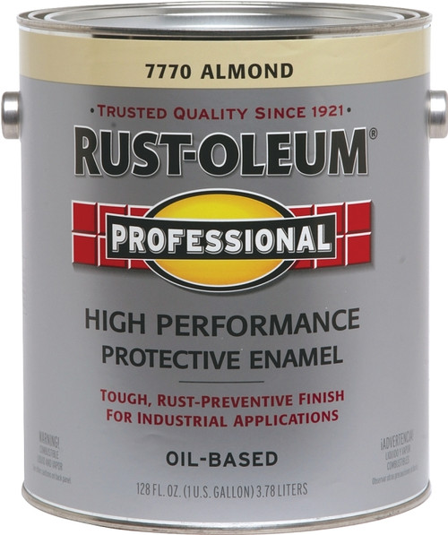RUST-OLEUM PROFESSIONAL 7770402 Protective Enamel, Gloss, Almond, 1 gal Can [SKU: ORG6825400]