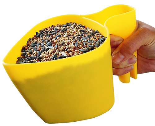 Perky-Pet Scoop N' Fill 300-12 Bird Seed Scoop, Plastic, Bright Yellow, For: Bird Feeder [SKU: ORG6533178]