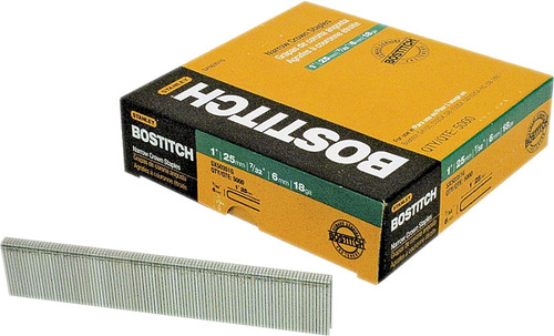 Bostitch SX50351G Crown Staple, 7/32 in W Crown, 1 in L Leg, 18 Gauge, Steel [SKU: ORG6510440]