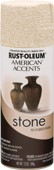 RUST-OLEUM AMERICAN ACCENTS 7990830 Stone Spray Paint Bleached Stone, Solvent-Like, Bleached Stone, 12 oz [SKU: ORG6235923]