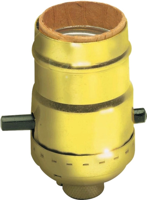 Leviton 6098-PG Lamp Holder, 250 V, 660 W, Aluminum Contact, Phenolic Housing Material, Brass [SKU: ORG8650384]